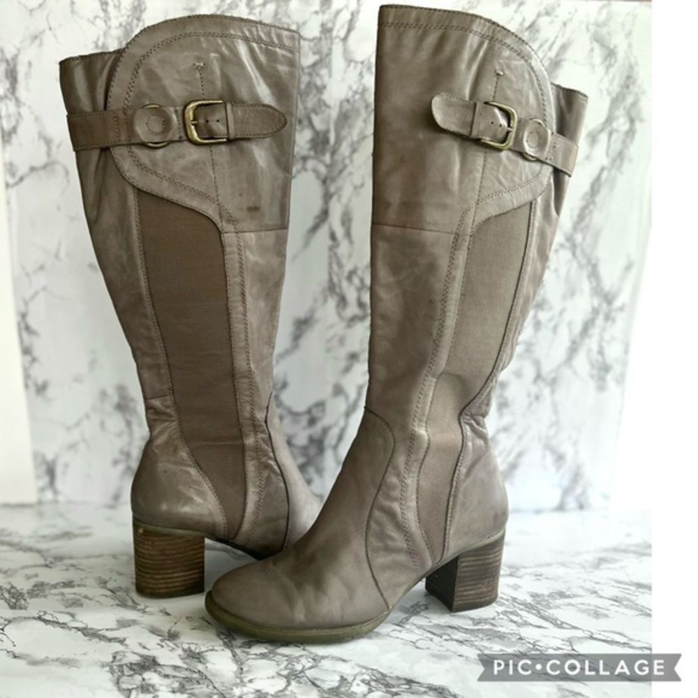 Latigo Guliette Riding Boots Taupe Grey Knee High Riding Heeled 10